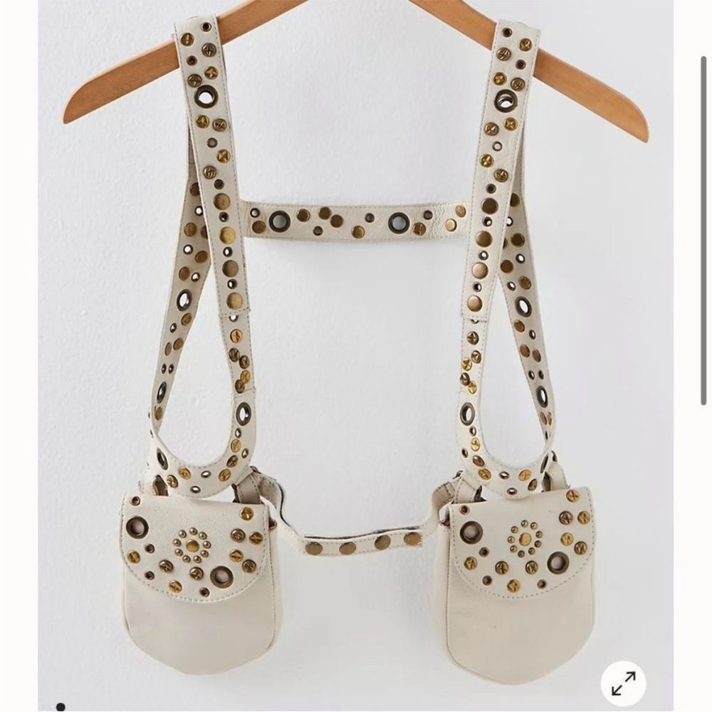 Free People Drops Of Jupiter Studded Harness Cream M/L